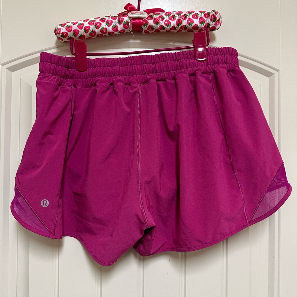Lululemon Size 12 Hotty Hot 4” inseam - ripened raspberry